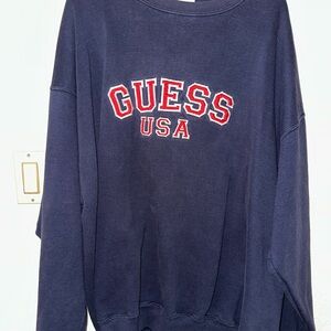 Vintage Guess Navy Crewneck
